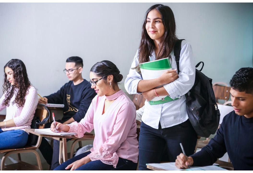 Student studying in classroom at Limitless Academy